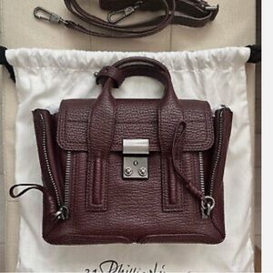 3.1 Phillip Lim Pashli mini satchel black cherry gunmetal hardware